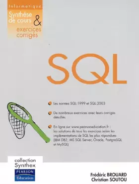 Couverture du produit · SQL : Synthèse de cours et exercices corrigés