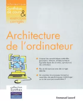 Couverture du produit · Architecture de l'ordinateur