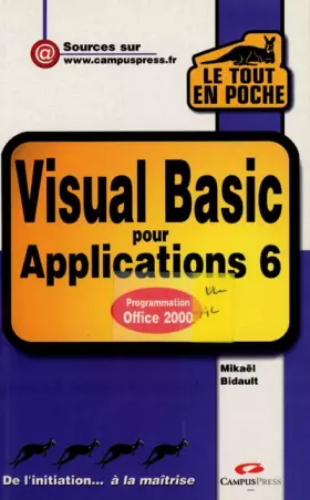 Couverture du produit · Visual Basic pour Applications 6