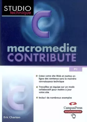 Couverture du produit · Macromedia Contribute
