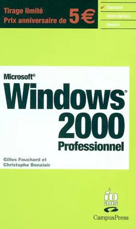 Couverture du produit · Windows 2000 Professionnel