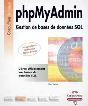 Couverture du produit · phpMyAdmin: Gestion de bases de données SQL