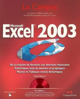 Couverture du produit · Excel 2003 (1Cédérom)