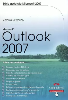 Couverture du produit · Outlook 2007