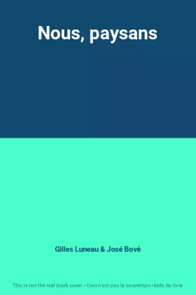Couverture du produit · Nous, paysans