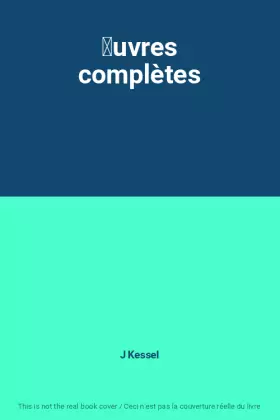 Couverture du produit · uvres complètes