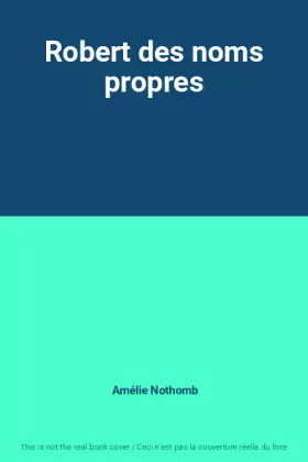 Couverture du produit · Robert des noms propres