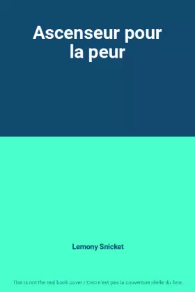 Couverture du produit · Ascenseur pour la peur