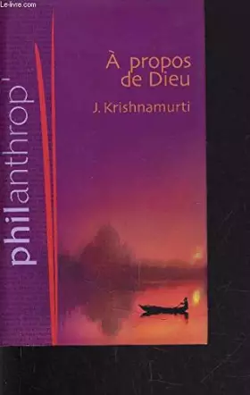 Couverture du produit · À propos de Dieu (Philanthrop')