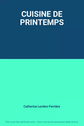 Couverture du produit · CUISINE DE PRINTEMPS