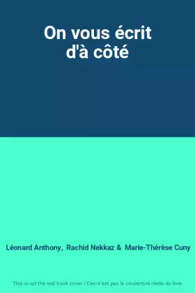 Couverture du produit · On vous écrit d'à côté