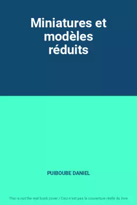 Couverture du produit · Miniatures et modèles réduits