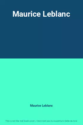 Couverture du produit · Maurice Leblanc