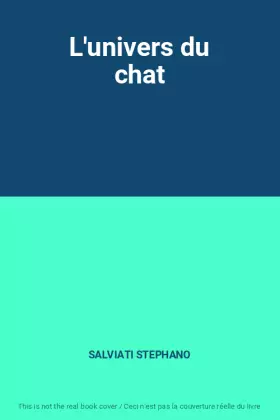Couverture du produit · L'univers du chat