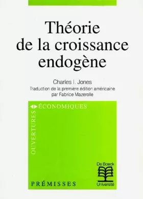 Couverture du produit · Théorie de la croissance endogène