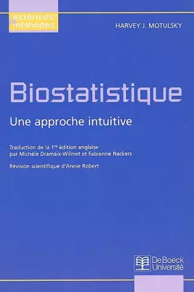 Couverture du produit · Biostatique : une approche intuitive