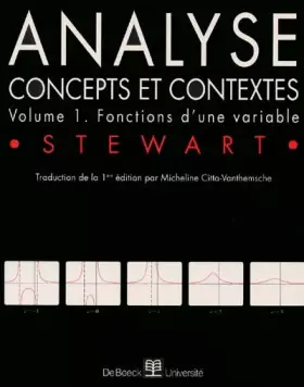 Couverture du produit · Analyse. Concepts et contextes, Volume 1, Fonctions d'une variable