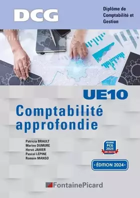 Couverture du produit · Comptabilité approfondie DCG UE10