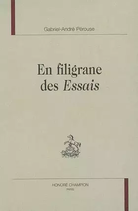 Couverture du produit · En filigrane des Essais