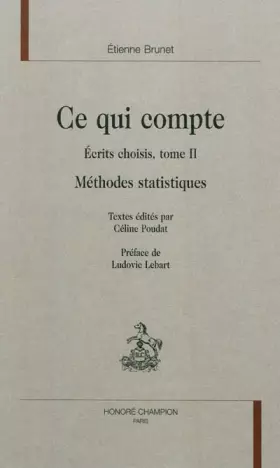 Couverture du produit · Ce Qui Compte - Methodes Statistiques. Ecrits Choisis, Tome II