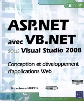 Couverture du produit · ASP.NET avec VB.NET sous Visual Studio 2008 - Conception et développement d'applications Web