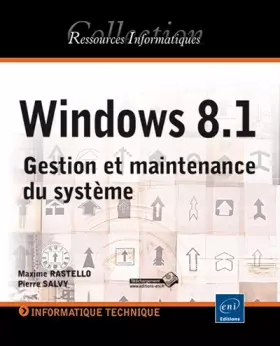 Couverture du produit · Windows 8.1 - Gestion et maintenance du système