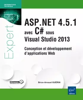 Couverture du produit · ASP.NET avec C# sous Visual Studio 2013 - Conception et développement d'applications Web