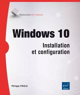 Couverture du produit · Windows 10 - Installation et configuration