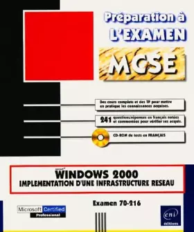 Couverture du produit · Windows 2000 - Infrastructure réseau - Examen 70216