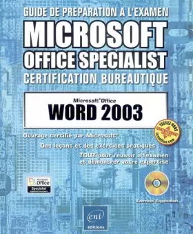 Couverture du produit · Word 2003