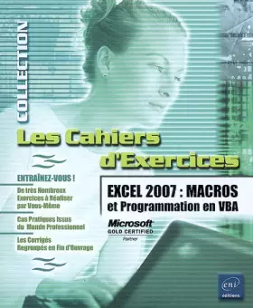 Couverture du produit · Excel 2007 : Macros et Programmation en VBA