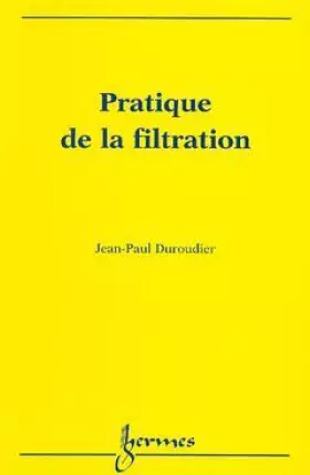 Couverture du produit · Pratique de la filtration
