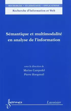 Couverture du produit · Sémantique et multimodalité en analyse de l'information