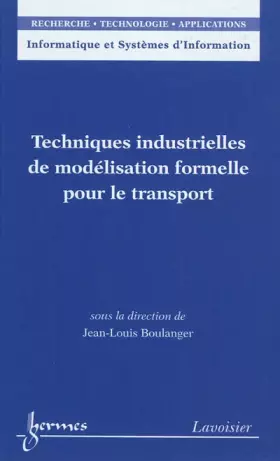 Couverture du produit · Techniques industrielles de modélisation formelle pour le transport