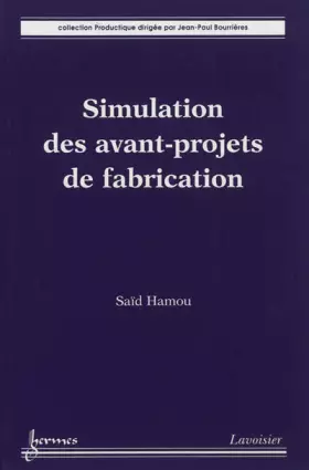 Couverture du produit · Simulation des avant-projets de fabrication