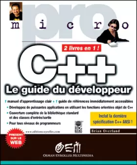 Couverture du produit · C++, le guide du développeur