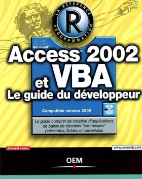 Couverture du produit · Access 2002 et VBA : Le Guide du développeur