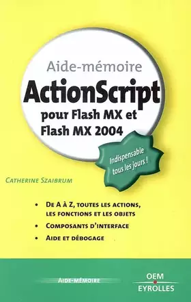Couverture du produit · ActionScript pour Flash MX et Flash MX 2004