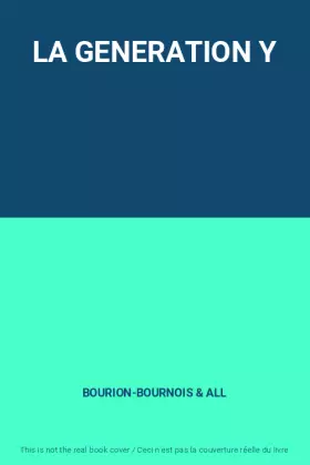 Couverture du produit · LA GENERATION Y