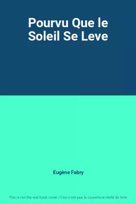 Couverture du produit · Pourvu Que le Soleil Se Leve
