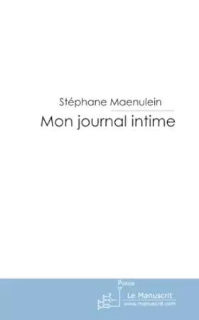 Couverture du produit · Mon journal intime: Recueil de poèmes