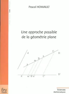 Couverture du produit · Une approche possible de la géométrie plane