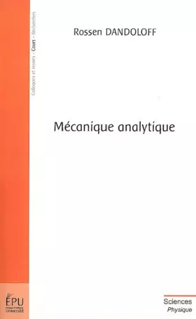 Couverture du produit · Mécanique analytique