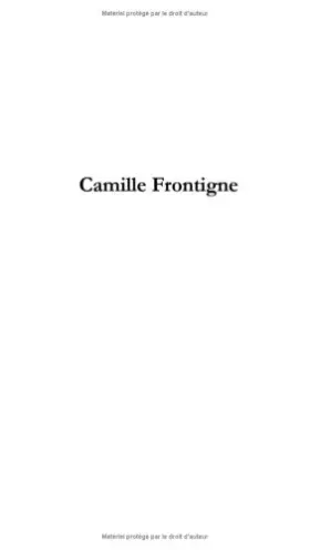 Couverture du produit · Camille Frontigne