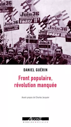 Couverture du produit · Front populaire, révolution manquée