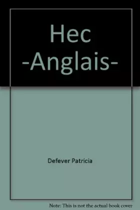 Couverture du produit · HEC -ANGLAIS-