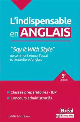 Couverture du produit · L'indispensable en anglais: Say it with style