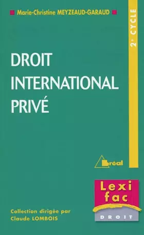 Couverture du produit · Droit international privé