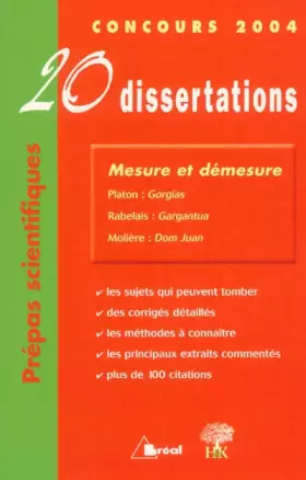 Couverture du produit · Mesure et démesure : 20 Dissertations