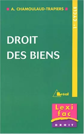 Couverture du produit · Droit des biens